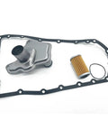 Nissan Transmission Filter Kit With Oil Pan Gasket And 21 Bolts For JF017E RE0F10D Transmissions, parts displayed