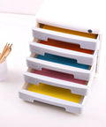 Five Drawer Lockable File Cabinet For Office And Home Use With A4 Document Storage, open colorful drawers