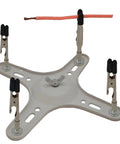 Soldering Wire Holder Go To Four Arm Helping Hands Tool With Magnetic Base And 360 Degree Rotatable Arms, white finish.
