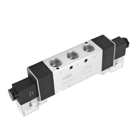 Rock Solid Pneumatic Solenoid Air Valve 3 Position 5 Way DC24V Smooth Shifting Electromagnetic Control Switch No Hassle Quick Install Industrial Automation Plug And Play Powering Forward Reverse Motion