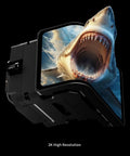 Wonder Vision 360 Turbo ARGB Black CPU Water Cooler with 6.67-inch 3D Curved Screen showing shark