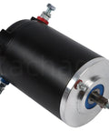 12V Hydraulic Slide Out Pump Motor 167576 414018 F000MM0809 for RV leveling system, black cylindrical unit with connectors
