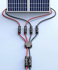 Solar Y Connector 4 To 2 Parallel Adapter For Solar Panels IP68 Waterproof Panel Splitter Cable Extension in use with panels