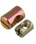 Barrel Nuts And Bolts Set For Furniture Cross Dowel Slotted Zinc Plated Multi Size Pack Heavy Duty And Solid For Quick Fixes And Strong Joints