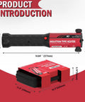 Induction Bolt Heater Kit 110V 1200W Beast Magnetic Tool with dimensions and packaging detail, no flame precision heating.