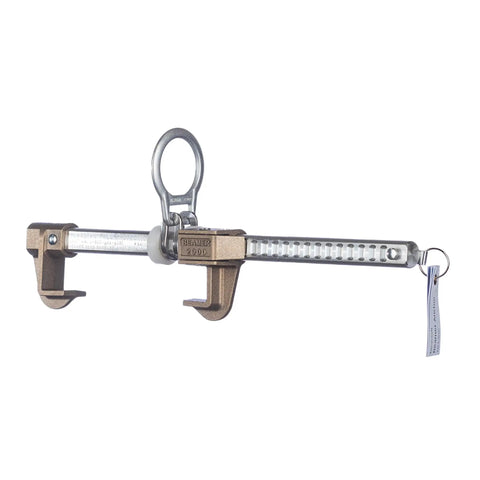 Beamer 2000 Horizontal Beam Anchor For Beams 3.5 To 16 Inches Wide Up To 1.25 Inches Thick No Tools Required No Sweat Adjust Oversized Locking Lever Bronze Manganese Hooks OSHA And ANSI Compliant