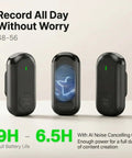 Wireless Mini Lapel Microphone For iPhone And Android, Plug And Play, 3 unit set with battery life details, no Bluetooth.