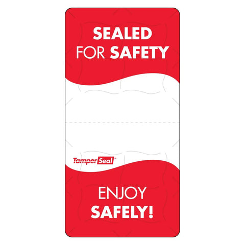 Tamper-Evident 2x4 Writable Delivery Labels Roll of 500 With Aggressive No-Nonsense Adhesive and Security Slits FDA Compliant for Indirect Food