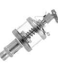 Front view of High Pressure Grease Cup Needle Valve, Manual Grease Filling Tool for Fittings and Lathe Machines, metal build