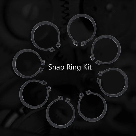 Gearhead Approved 17 Size External Retaining Ring Snap Ring Kit 2 To 32 Mm E Clip Circlip Set displayed against gears