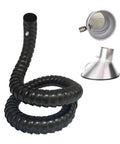 Flexible Air Duct Collector Arm With Hood For Smoke And Dust Extraction Pro-Grade 1.5M Length 100MM ID Soldering Fume Extractor
