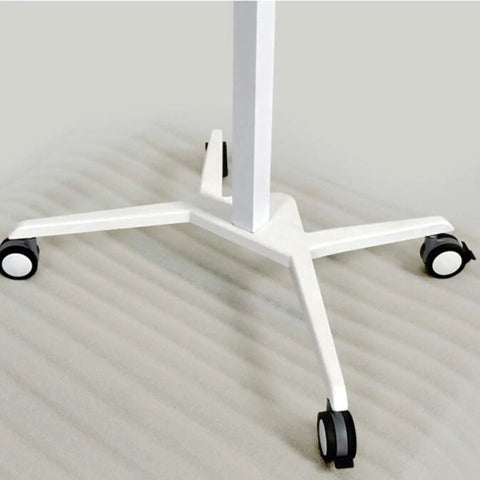 Base of the Top Shelf Rolling Laptop Desk with smooth moving casters for easy mobility in home office setups.