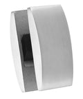 Side view of Stainless Steel Floor Bottom Guide for Sliding Glass Doors, 304 grade construction, brushed finish