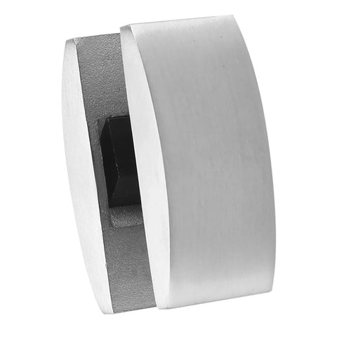 Side view of Stainless Steel Floor Bottom Guide for Sliding Glass Doors, 304 grade construction, brushed finish