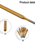 Close-up view of a chisel from the 6-Piece Alloy Steel Chisel Set For Concrete Breaking And Stone Carving, Metal Punching Kit.