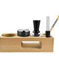 Top Tier Wood Coffee Tamper With Precision Powder Distributor Kit Legit Barista Gear for espresso tools and storage base.
