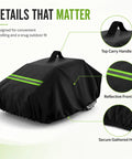 Heavy Duty Robot Lawn Mower Cover Built For Outdoor Garage Storage No Sweat Weatherproof dock design with carry handle.