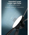 YPDJVLTI Ceiling Fans Lights 42-52Inch Ceiling Lamp showing 38cm large light panel with 72W brightness and sleek black design.