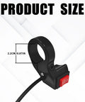 Universal 3 Speed Motorcycle Handlebar Shift Switch 22Mm 7 8 Inch Electric Bike Control Lever size measurements displayed.