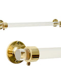 Lucite Open Bracket Towel Bar Wall Mount For Bathroom And Kitchen Dope Rust Resistant Brass With Clear Acrylic Modern Towel Rack Holder