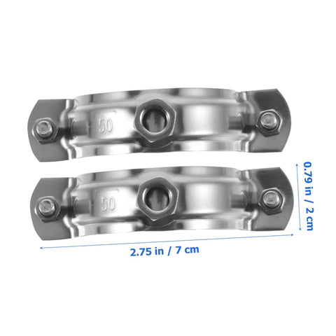 Adjustable Stainless Steel Water Pipe Clamp Brackets Set For 20 To 200mm Pipes Heavy Duty Fixing Solution For Plumbing And DIY Projects
