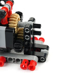 Rugged 6 Speed Gearbox Building Blocks Kit detailed view of gear components for tech vehicle assembly