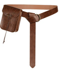 Top Tier Renaissance Belt Pouch And Retro Waist Bag Duo For Medieval Pirate Cosplay And Larp Essentials with adjustable strap.