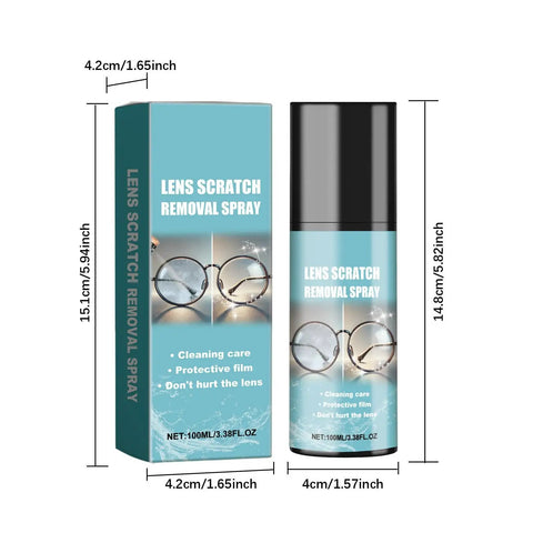 Easy On The Go Eyeglass Scratch Repair Kit With Cleaning Solution And Lens Polish, featuring lens scratch removal spray bottle