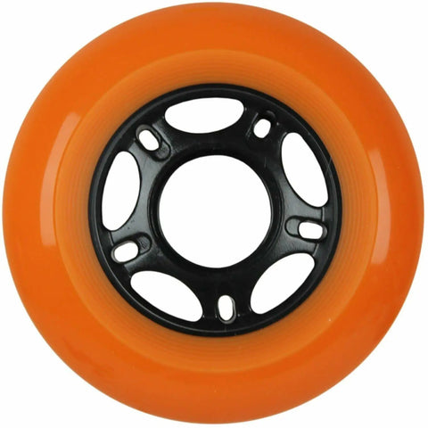 Eight Pack Inline Skate Wheels 80mm 89A Orange Outdoor Replacement Part For Rollerblade And Hockey Skates Durable Non OEM Yet OEM Compatible