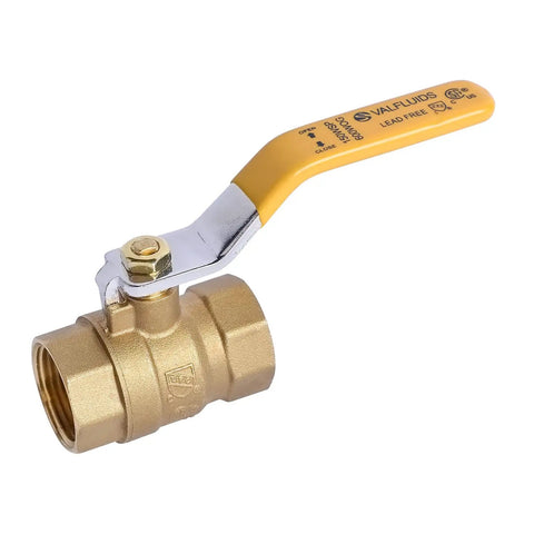 Full Port Forged Lead Free Brass Ball Valve With Female Thread NPT Connector Three Quarter Inch Pro Grade Heavy Duty Drinking Water Valve
