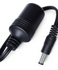 Cigarette Lighter Power Supply Cable 2 Pack Male Cigarette Lighter Socket to DC 5.5mm 2.1mm Plug Adapter black cable close-up.