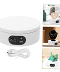 Electric Turntable Display Plate And Rotating Stand for Jewelry Show with control switch and USB cable.