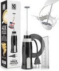 Corded Electric Milk Frother With Plug In Handheld Whisk For Coffee Lovers Latte Cappuccino And Hot Chocolate Foam Maker