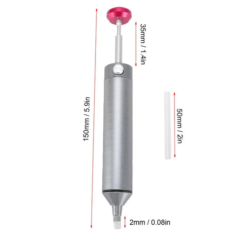 Manual Desoldering Pump Solder Sucker Tool With Anti Clogging Silicone Tip For Easy Solder Removal, Low Maintenance Gun