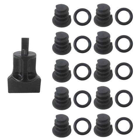 Upgraded Complete Car Oil Drain Plug Kit For VW Audi TSI Engines With 10 Plugs Plus Tool And Gaskets To Stop Leaks And Keep Your Ride Running Smooth Like A Dream Today, 10-plug kit with tool and rubber gaskets