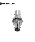 ST To ST Fiber Optic Coupler Adapter metal connector front view, ceramic ferrule, 50 pack includes cleaned and ready to use adapters