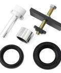 18195 CV Axle Bearing Puller Seal Kit Fits Toyota 4runner Tacoma And FJ Cruiser 2003 To 2018 For 8 Inch Clamshell Setups Seal Sizes 90311 47013 DIY Fix Your Ride Fast Save Cash And Kick The Dealership Fees And Keep Your Money Saved At Home. steel puller tool with two black seals