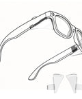 Clear Side Shield Accessory For Ray Ban Meta Wayfarer Skyler Headliner Gen 2 And Oakley Meta HSTN Smart Glasses illustration