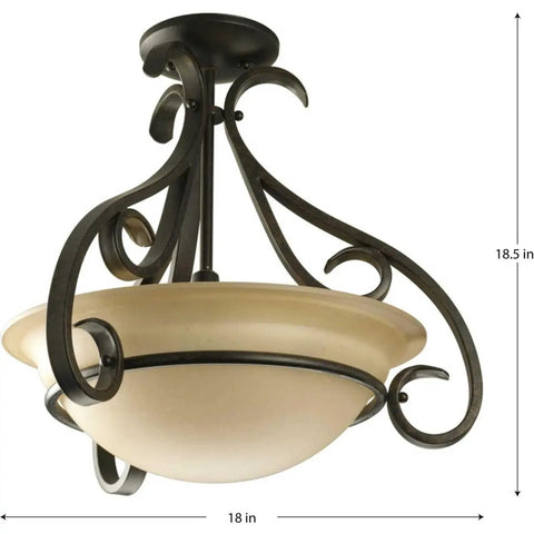 Three Light Foyer Pendant From Torino Collection In Forged Bronze Indoor Ceiling Light Fixture Dope Modern Rustic Vibe Model P3843-77