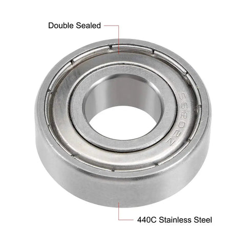 Premium Stainless Steel Ball Bearing 6202ZZ Double Shielded 15 X 35 X 11 Millimeter Unit Featuring Rustproof Design And Precision Internal Components That Rolls Slick And Handles Heavy Tasks Without Flinching For Tough Shop Jobs And Reliable Home Repairs