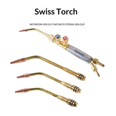 Cutting Torch And Welding Set For Demanding Cutting Brazing And Heating Tasks With 90 Degree Head Angles For Tight Spaces