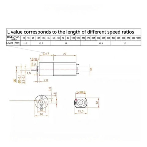 DC gear motor dimensions and specifications for 1Pc Dc Gear Motor Rips Through 6V Or 12V Tasks With Super Quick Speed Tweaks From 12 To 923 RPM Forward Or Backward A Heavy Duty Bad Boy For Diy Crafts And Car Mods You Gonna Love.