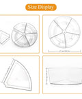 Clear 11 Inch Lazy Susan Organizer With Five Removable Bins Rotating Storage Organizer for cabinet pantry kitchen fridge and vanity