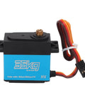Rock Solid 35Kg Hollow Cup Motor RC Servo Waterproof Stainless Steel Gears Hard Anodized Aluminum Housing, 35kg size.