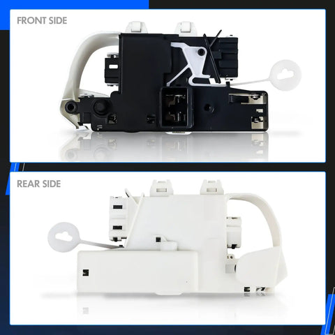 Replacement Heavy Duty Front Load Washer Door Latch Assembly Whirlpool Kenmore Maytag Wpw10253483 W10253483 front and rear view.