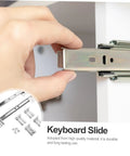 Installing 13.77 Inch Bearing Keyboard Slide Rails With Soft Close Under Desk Drawer Slides For Custom Keyboard Tray Mounts