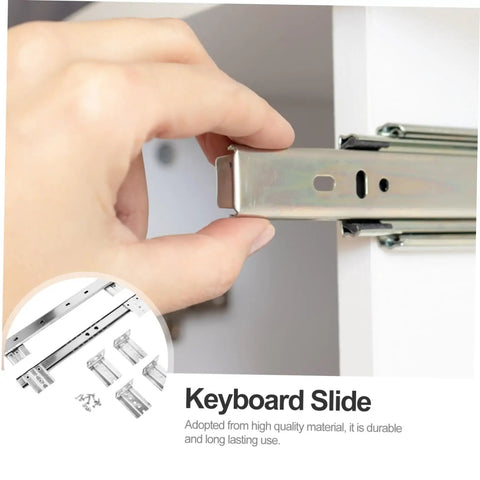 Installing 13.77 Inch Bearing Keyboard Slide Rails With Soft Close Under Desk Drawer Slides For Custom Keyboard Tray Mounts