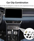 Interior car view highlighting 100 Pcs 10 Sizes Auto Car U Clip Metal Trim Panel Spring Clips Moulding Clip Kit Replacement
