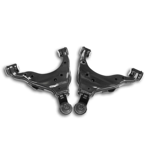 Get Your Ride Smooth Again With This High Quality 2Pcs Front Lower Control Arm And Ball Joint Kit For Toyota Tacoma Base Nightshade Trail Models From 2021 To 2023 Upgrade Your Steering Response Today., black steel front lower control arms with ball joints