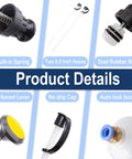 ecocstm 200CC oil extractor pump kit with two 9.2-inch hoses and dual rubber rings